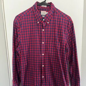 J. Crew Red and Blue Plaid Button Down Shirt